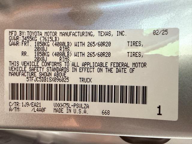 new 2025 Toyota Tundra Hybrid car, priced at $61,530