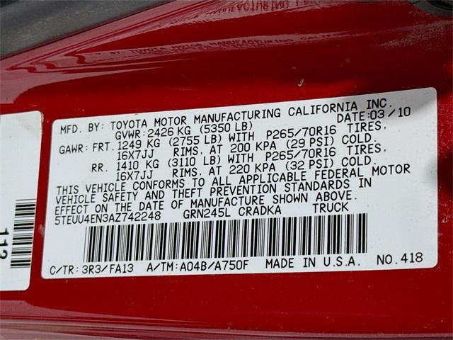 used 2010 Toyota Tacoma car, priced at $11,827
