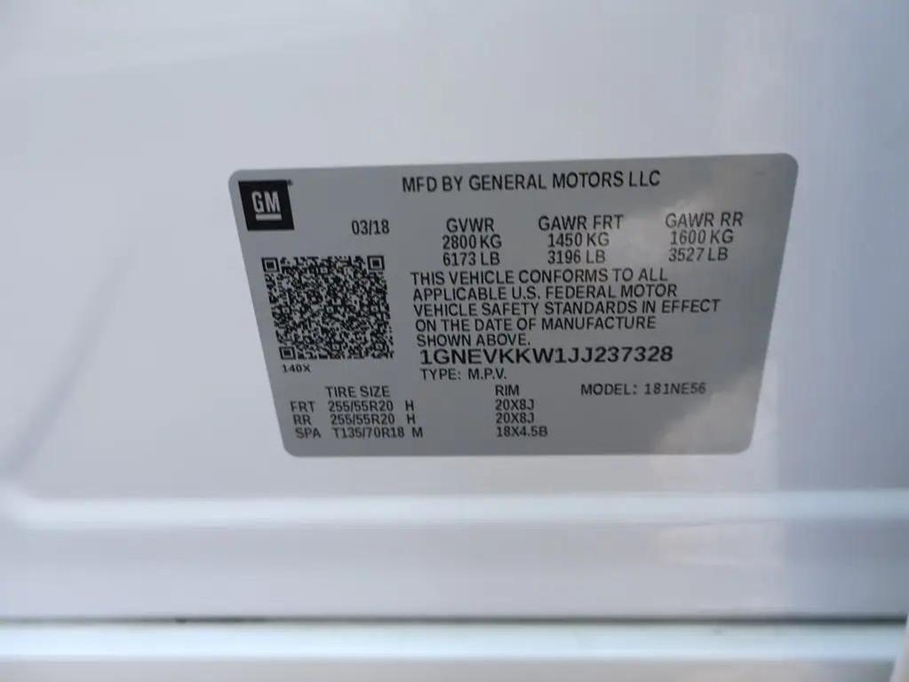 used 2018 Chevrolet Traverse car, priced at $24,954