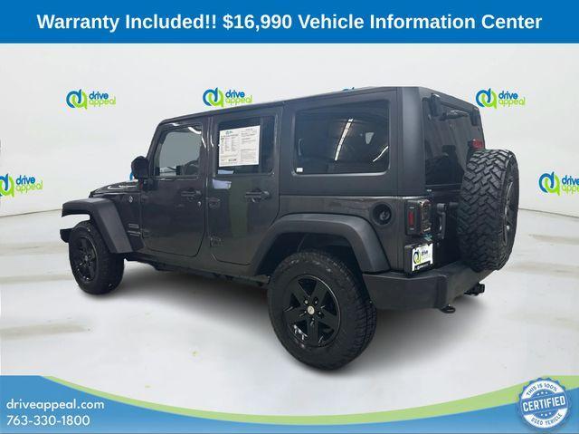 used 2017 Jeep Wrangler Unlimited car, priced at $16,990
