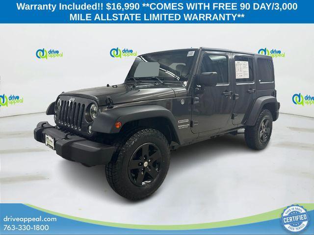used 2017 Jeep Wrangler Unlimited car, priced at $16,990