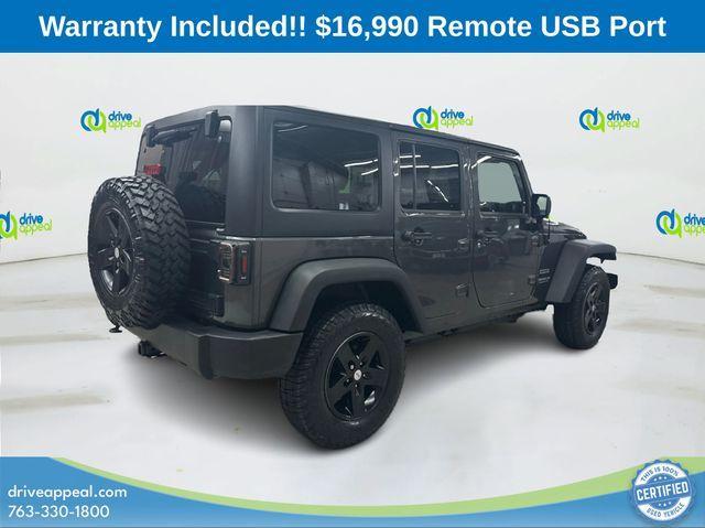 used 2017 Jeep Wrangler Unlimited car, priced at $16,990