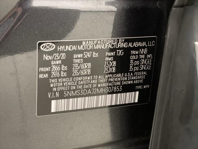 used 2021 Hyundai Santa Fe car, priced at $20,950