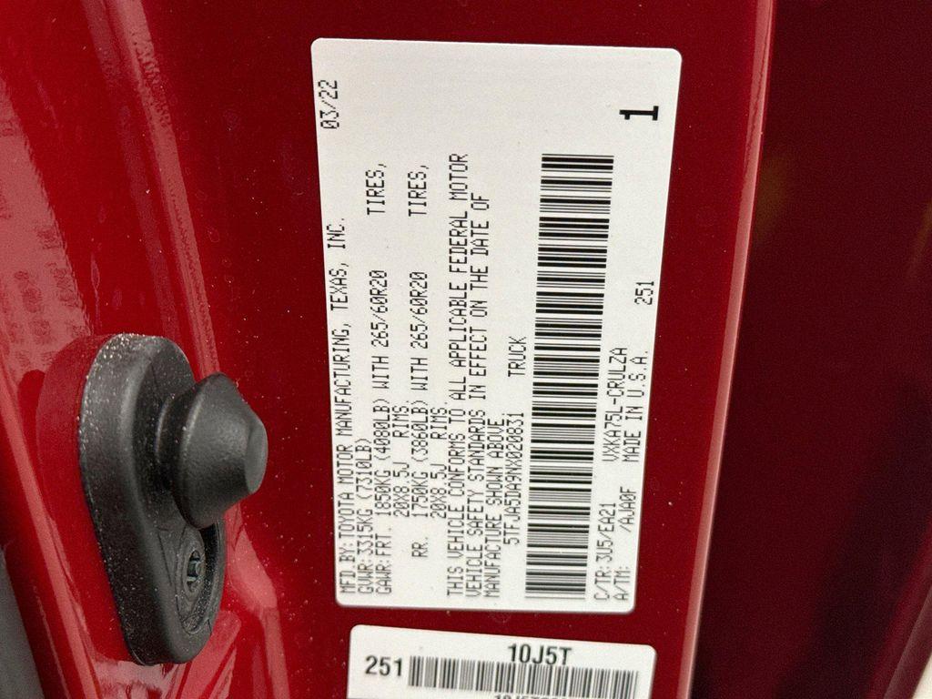 used 2022 Toyota Tundra car, priced at $43,400