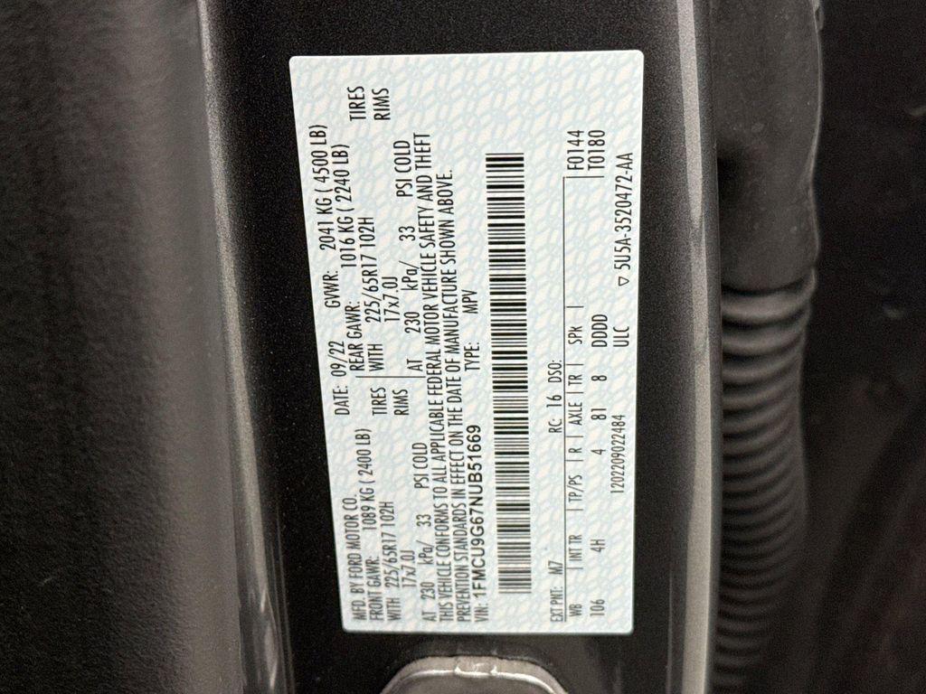 used 2022 Ford Escape car, priced at $21,400