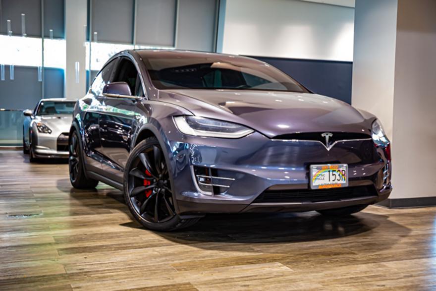 used 2020 Tesla Model X car, priced at $59,995
