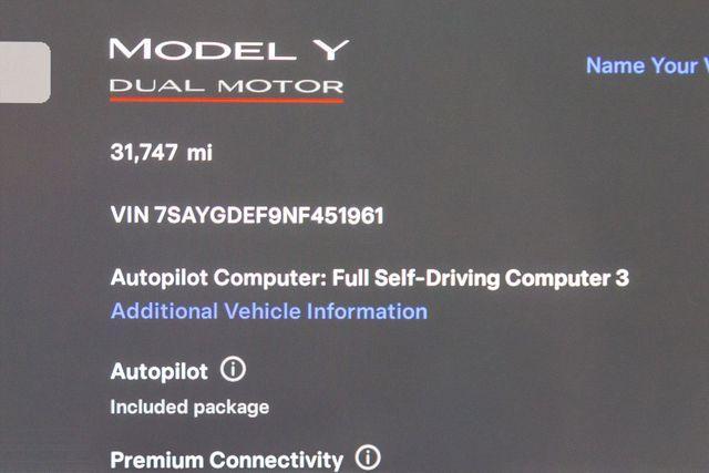 used 2022 Tesla Model Y car, priced at $39,995