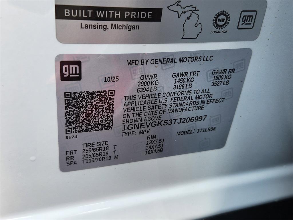 new 2026 Chevrolet Traverse car, priced at $49,777