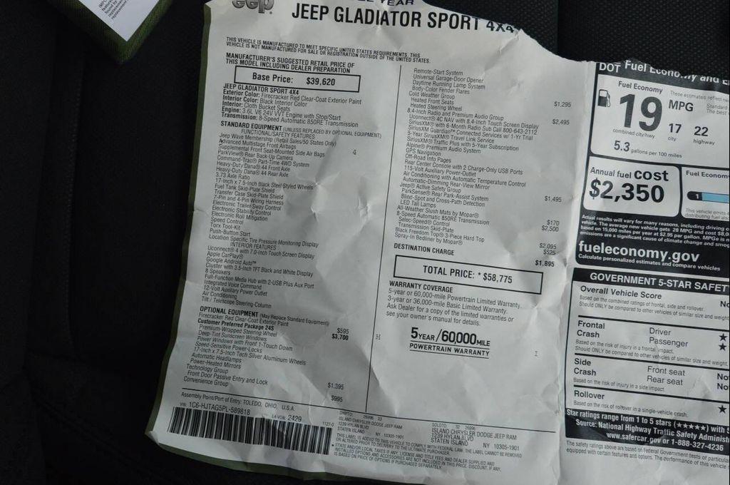 used 2023 Jeep Gladiator car, priced at $37,997