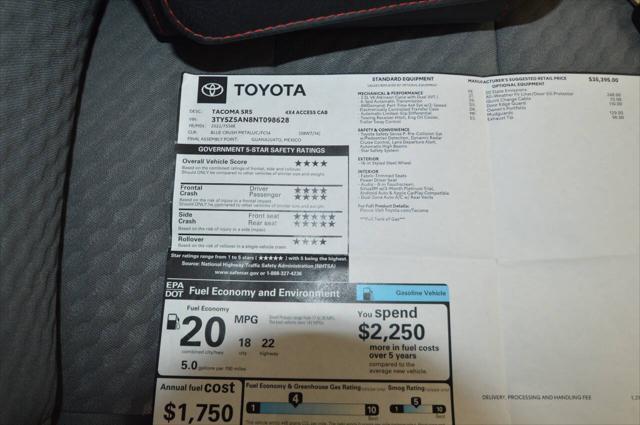 used 2022 Toyota Tacoma car, priced at $36,497