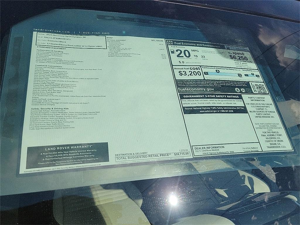 used 2024 Land Rover Discovery Sport car, priced at $47,950