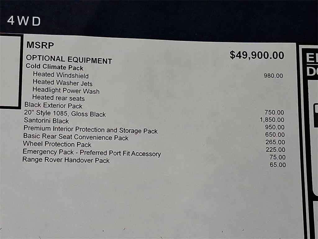 new 2025 Land Rover Range Rover Evoque car, priced at $56,985