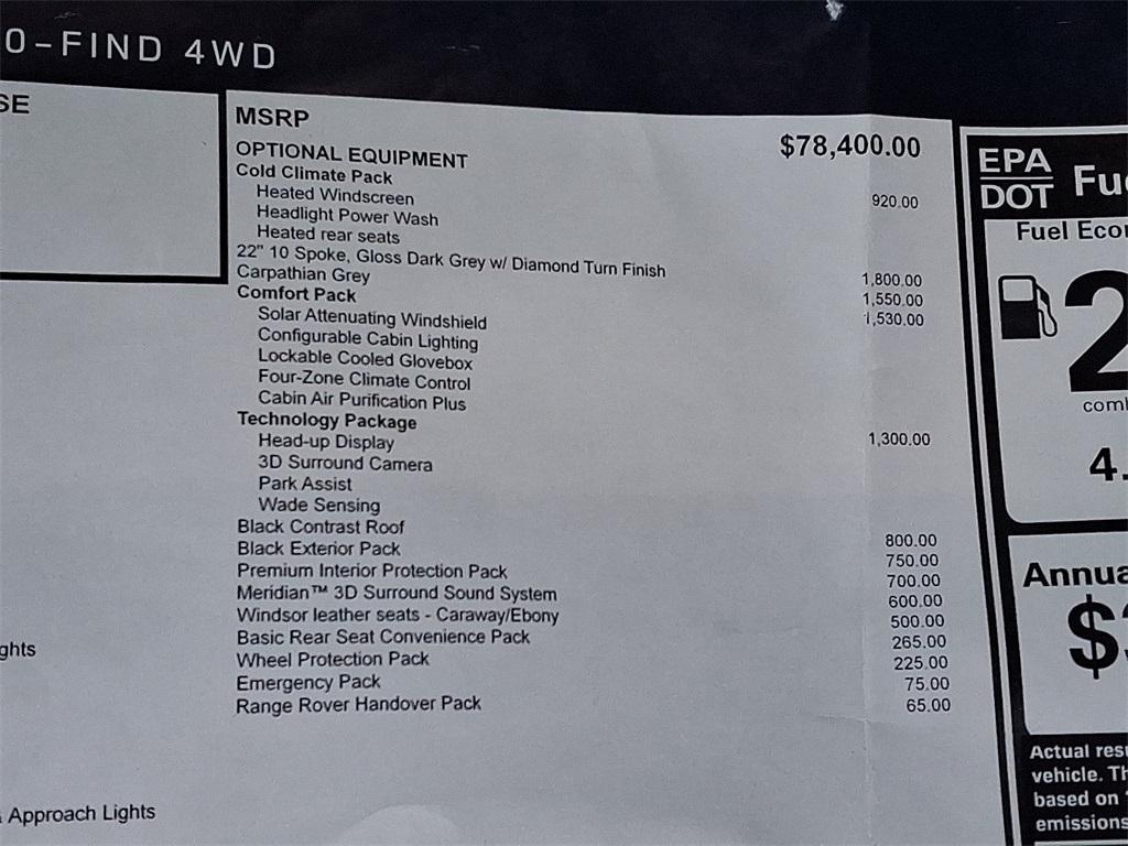 new 2025 Land Rover Range Rover Velar car, priced at $90,855
