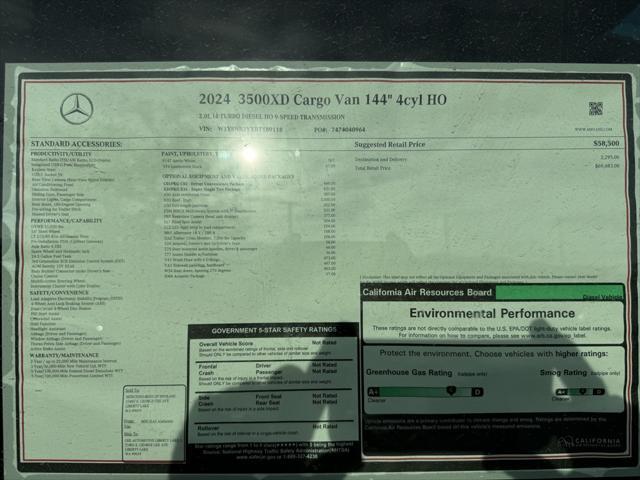 new 2024 Mercedes-Benz Sprinter 3500XD car, priced at $69,683