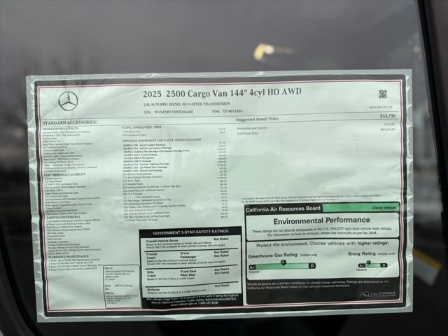 new 2025 Mercedes-Benz Sprinter 2500 car, priced at $80,559