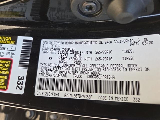 used 2020 Toyota Tacoma car, priced at $32,450