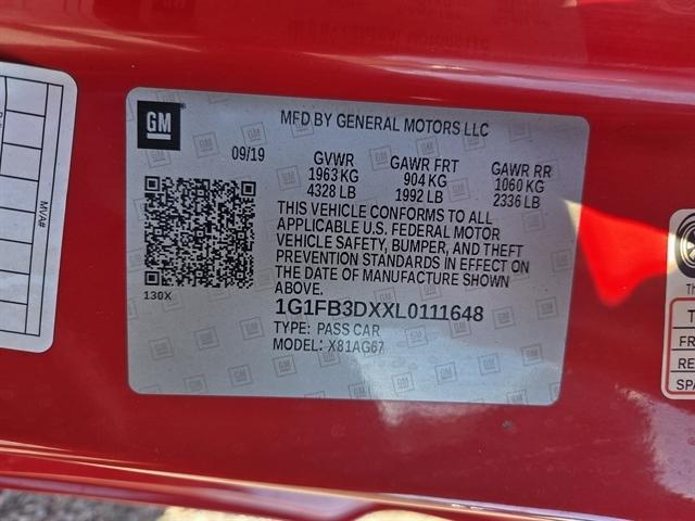 used 2020 Chevrolet Camaro car, priced at $17,950