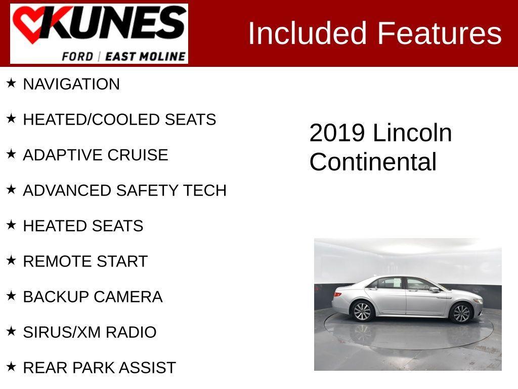 used 2019 Lincoln Continental car, priced at $19,995