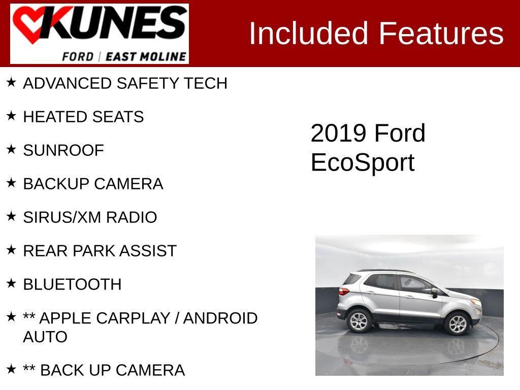 used 2019 Ford EcoSport car, priced at $14,862