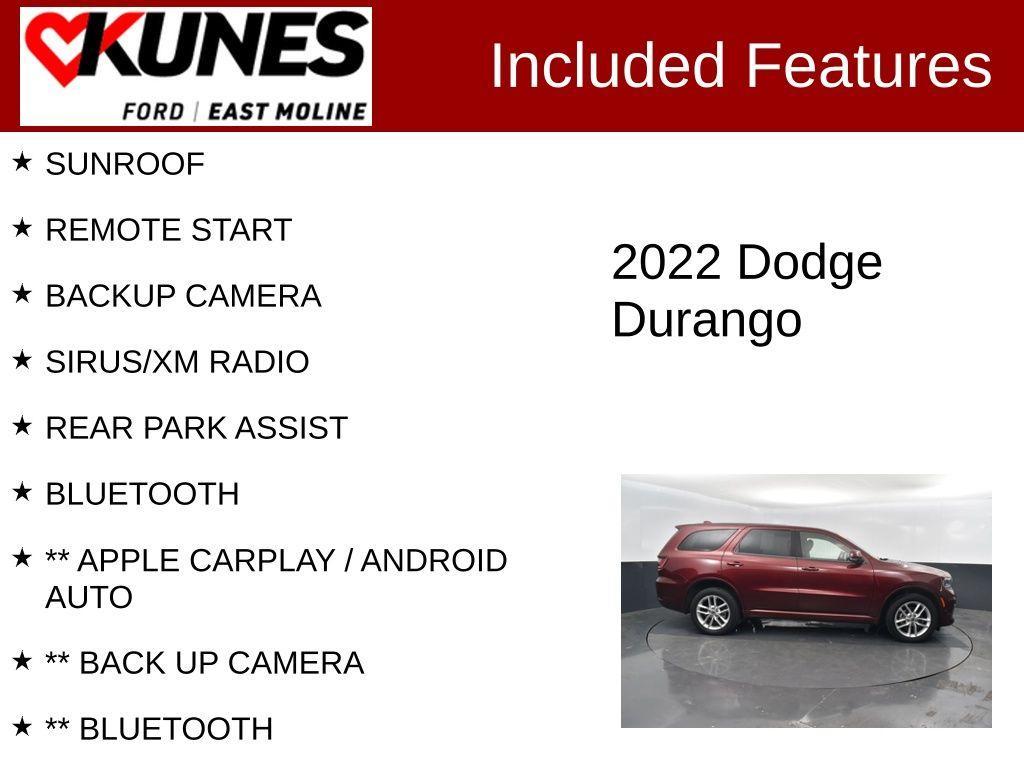 used 2022 Dodge Durango car, priced at $29,638