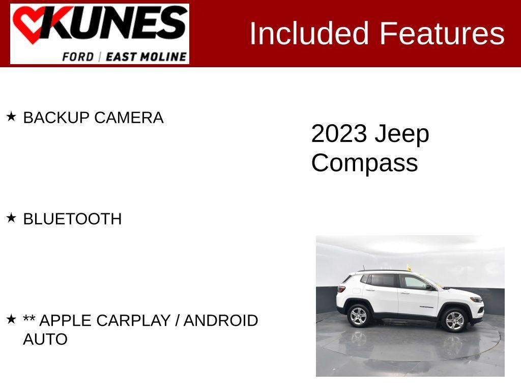 used 2023 Jeep Compass car, priced at $21,160