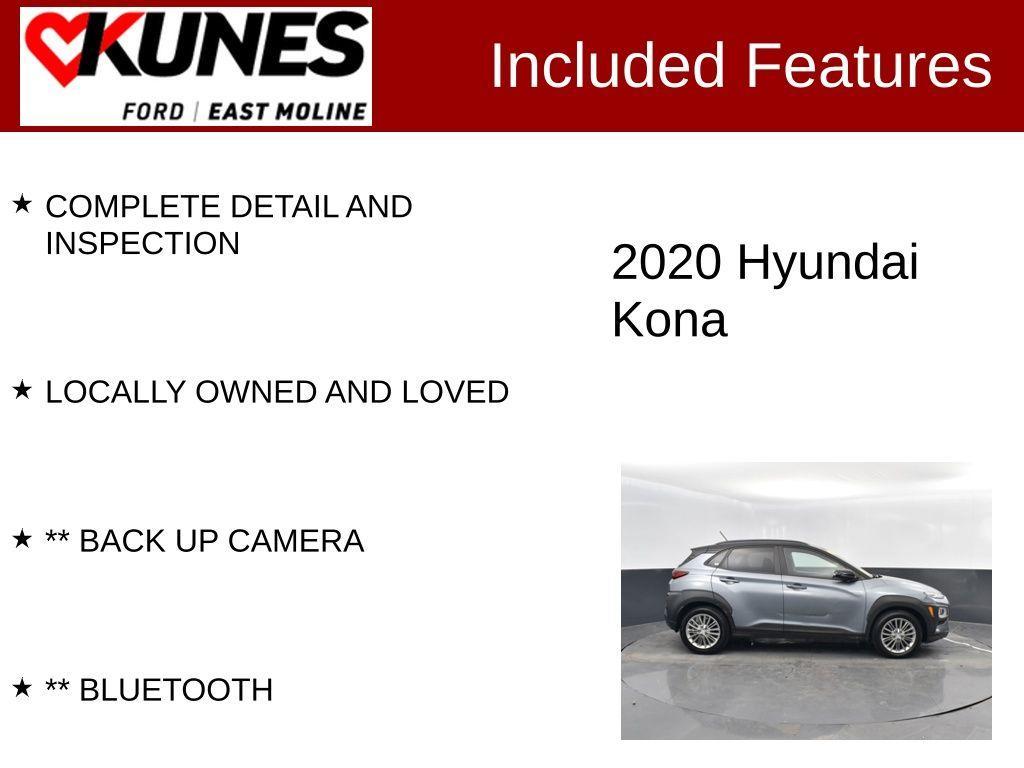 used 2020 Hyundai Kona car, priced at $16,641