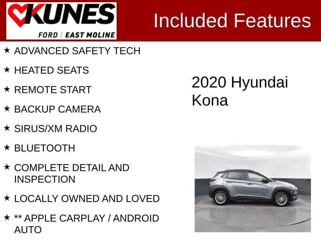 used 2020 Hyundai Kona car, priced at $15,599