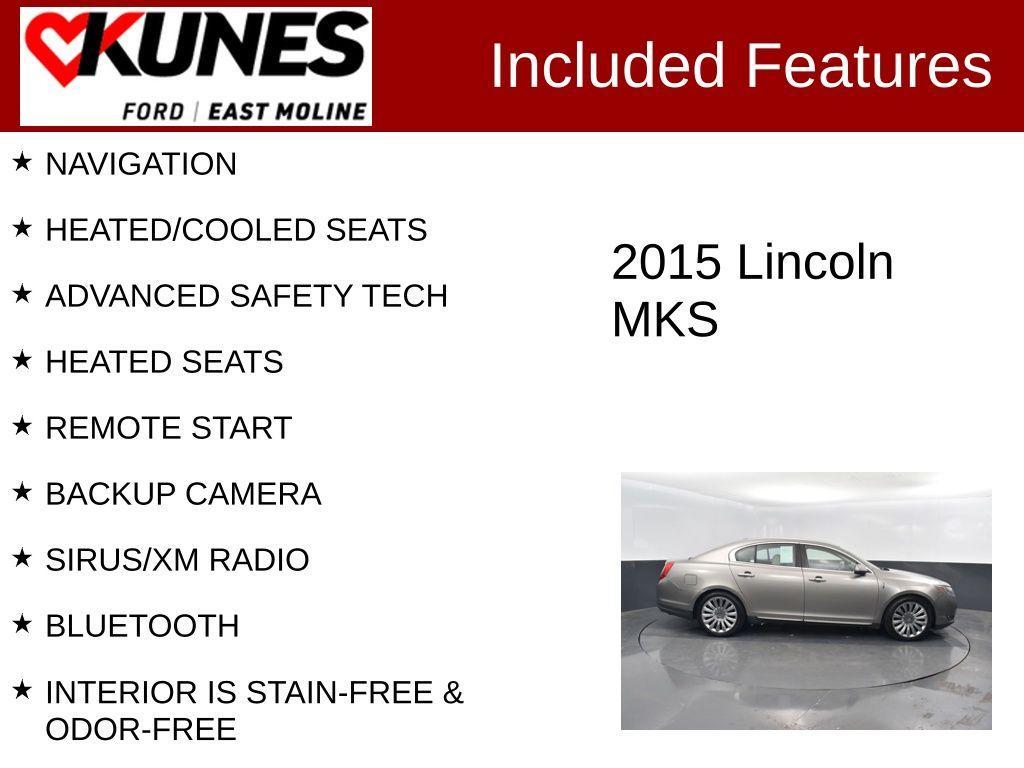 used 2015 Lincoln MKS car, priced at $8,176