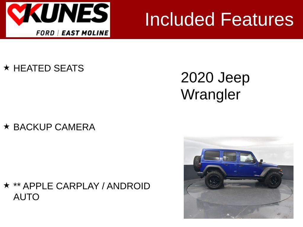 used 2020 Jeep Wrangler Unlimited car, priced at $34,000