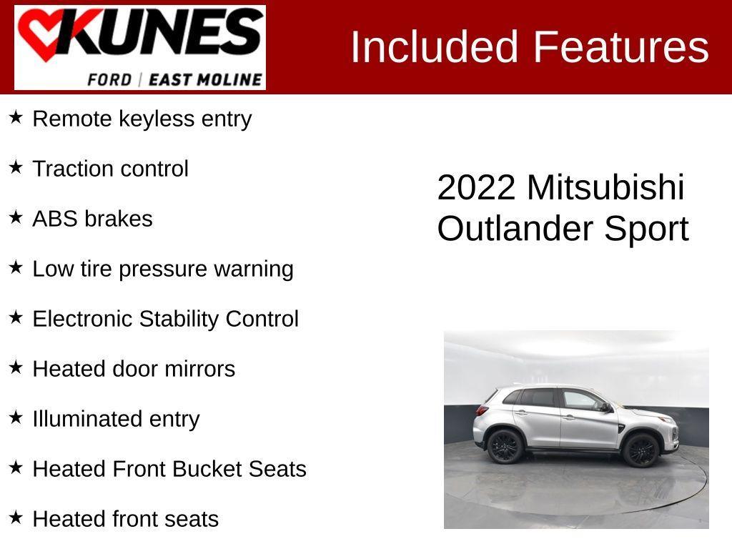 used 2022 Mitsubishi Outlander Sport car, priced at $16,791