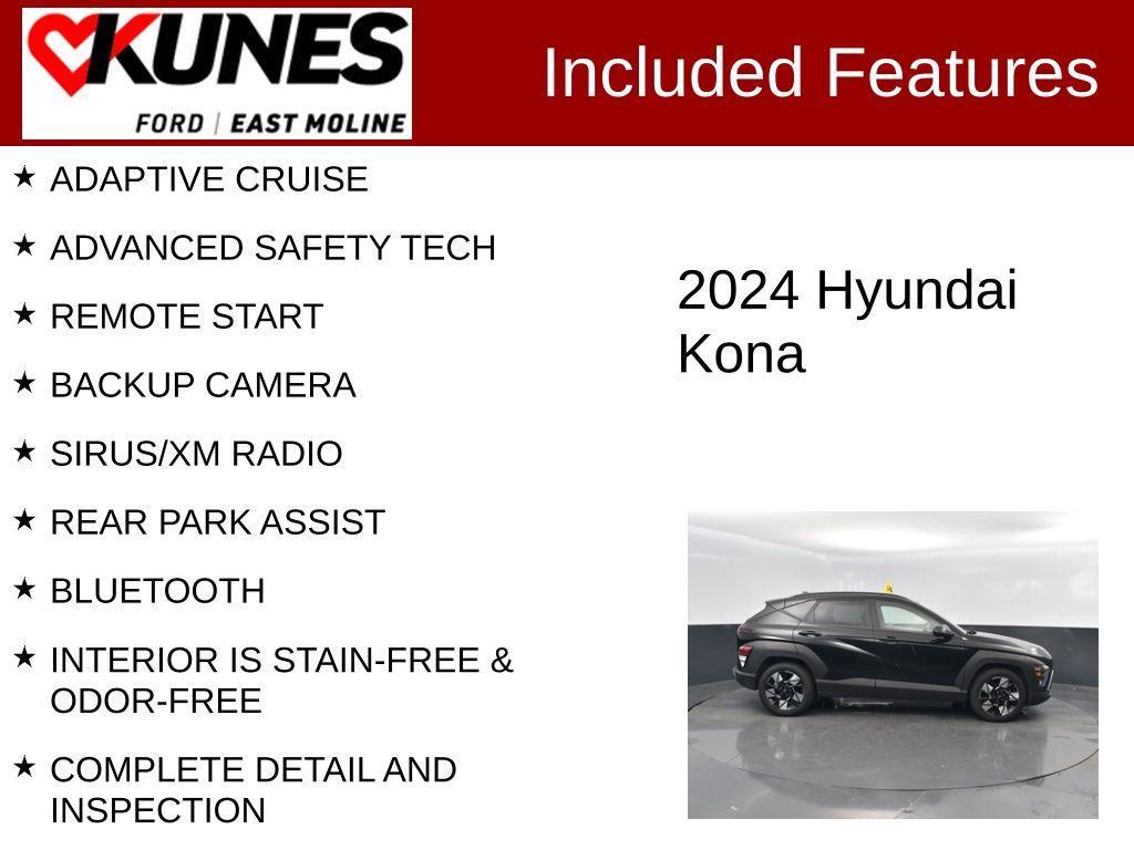 used 2024 Hyundai Kona car, priced at $21,709