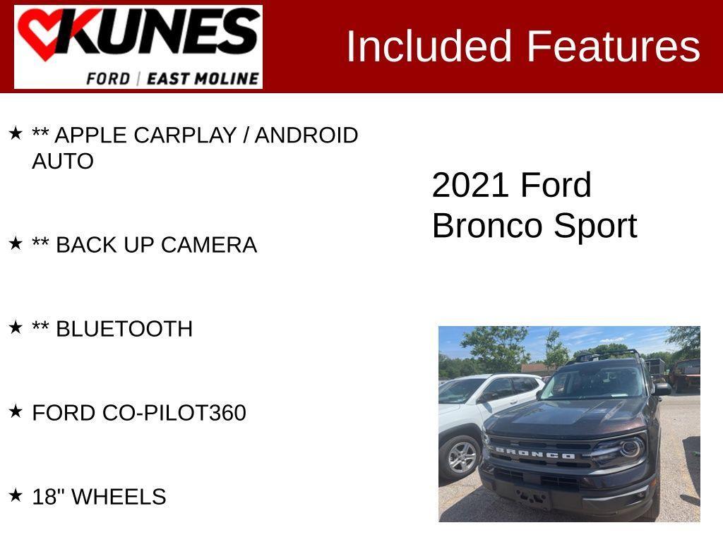 used 2021 Ford Bronco Sport car, priced at $19,837