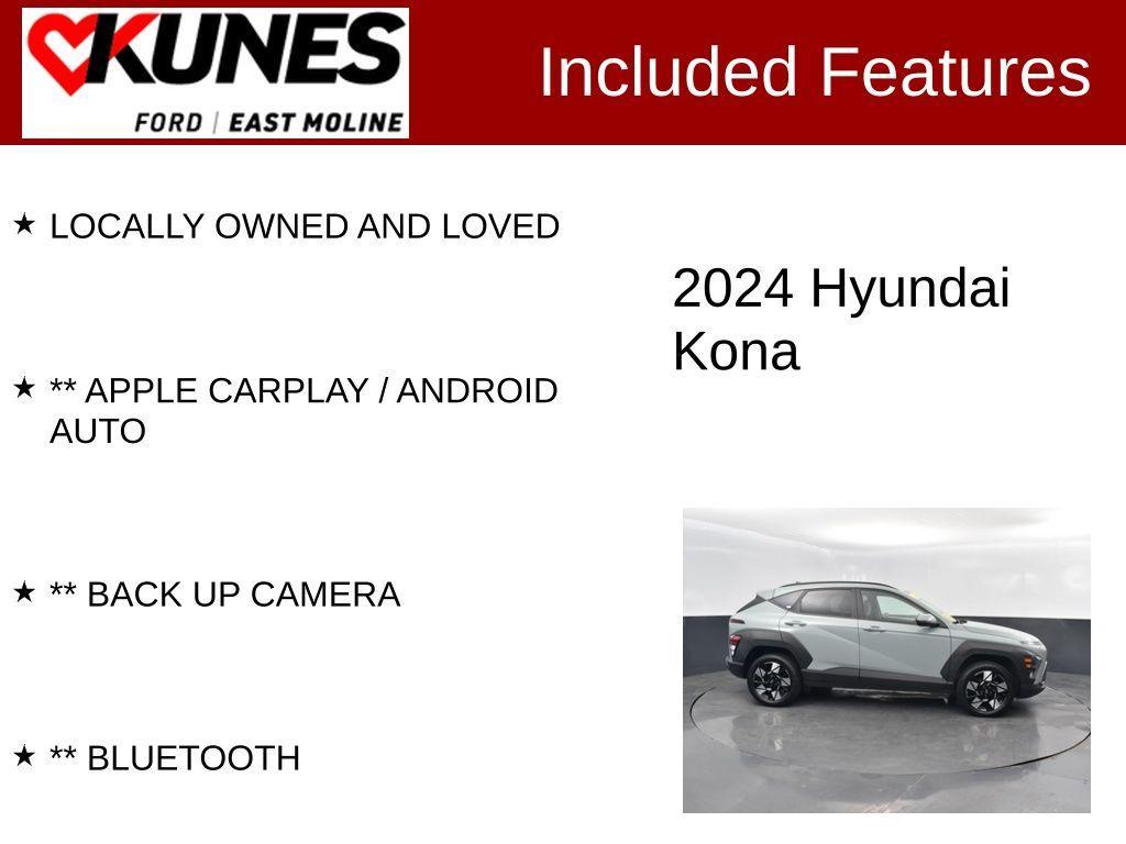 used 2024 Hyundai Kona car, priced at $23,791