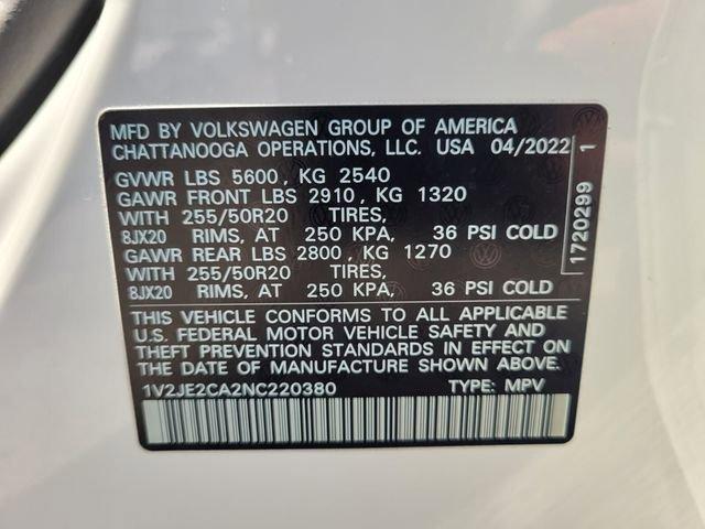used 2022 Volkswagen Atlas Cross Sport car, priced at $27,908