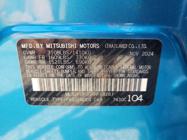 used 2024 Mitsubishi Mirage G4 car, priced at $15,356