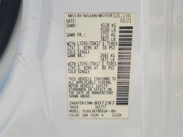 used 2021 Nissan NV Cargo NV2500 HD car, priced at $28,788