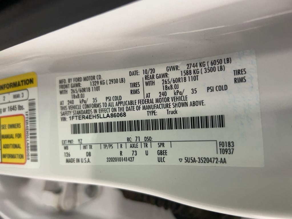 used 2020 Ford Ranger car, priced at $19,496