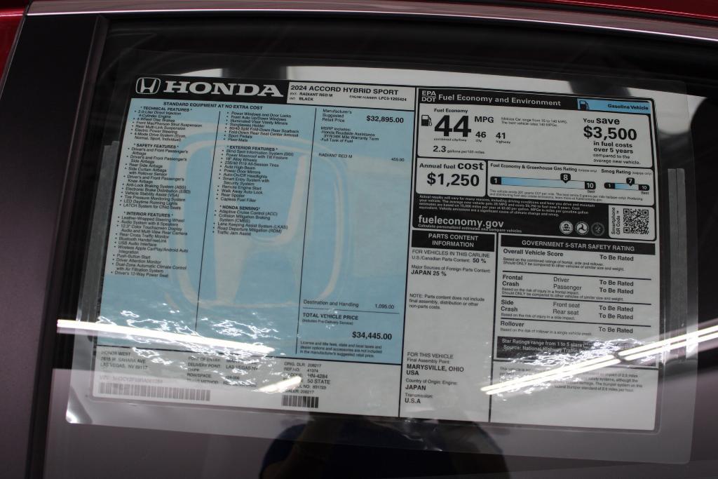 new 2025 Honda Accord Hybrid car, priced at $33,815
