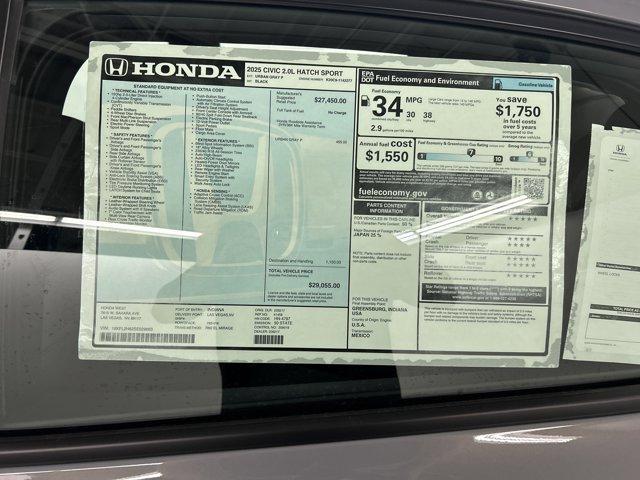new 2025 Honda Civic car, priced at $27,875