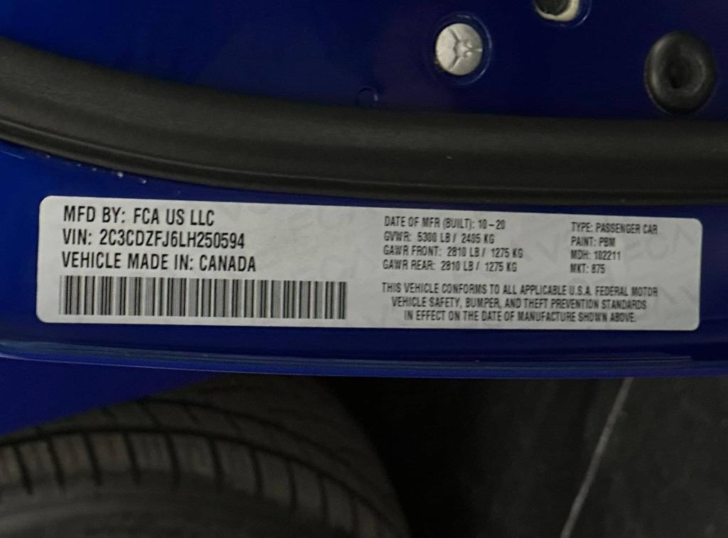 used 2020 Dodge Challenger car, priced at $37,496