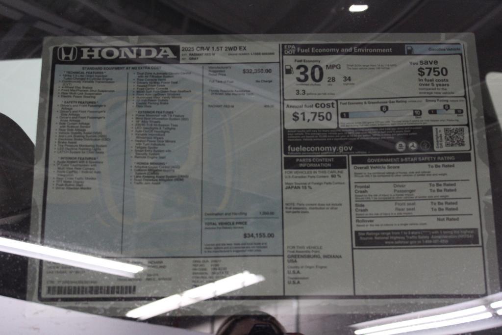 new 2025 Honda CR-V car, priced at $34,247