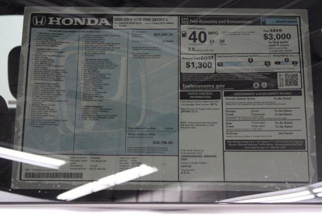 new 2025 Honda CR-V Hybrid car, priced at $37,266
