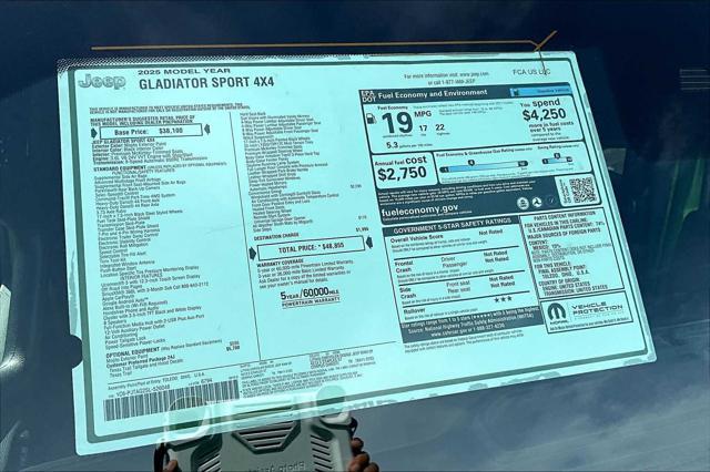 new 2025 Jeep Gladiator car, priced at $44,334