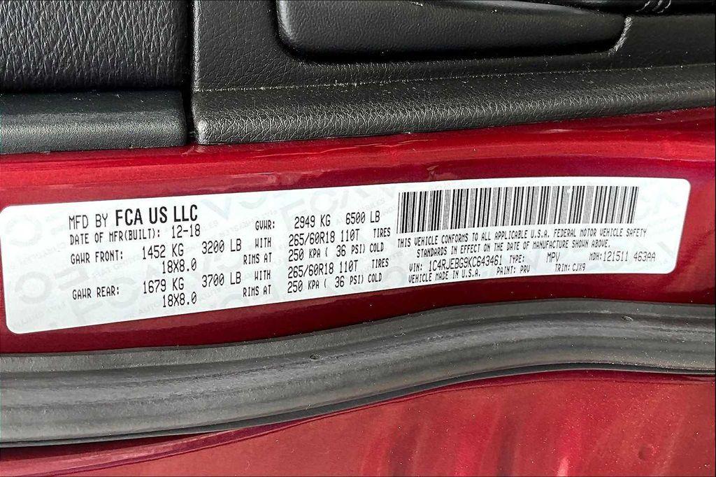 used 2019 Jeep Grand Cherokee car, priced at $15,520