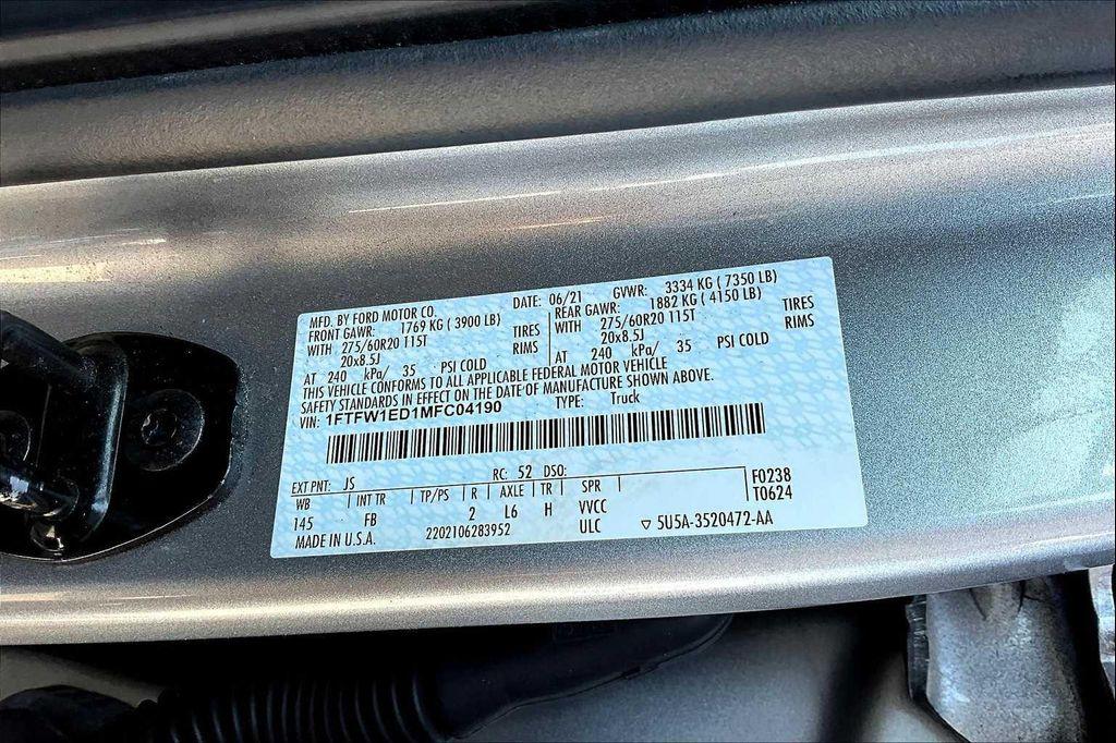 used 2021 Ford F-150 car, priced at $30,051