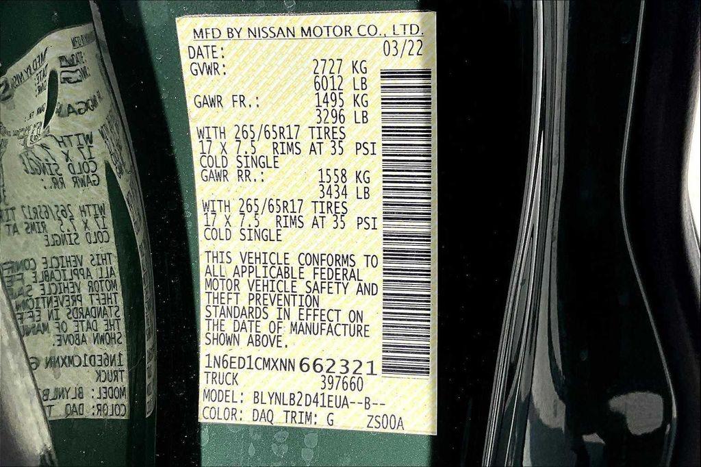 used 2022 Nissan Frontier car, priced at $24,130
