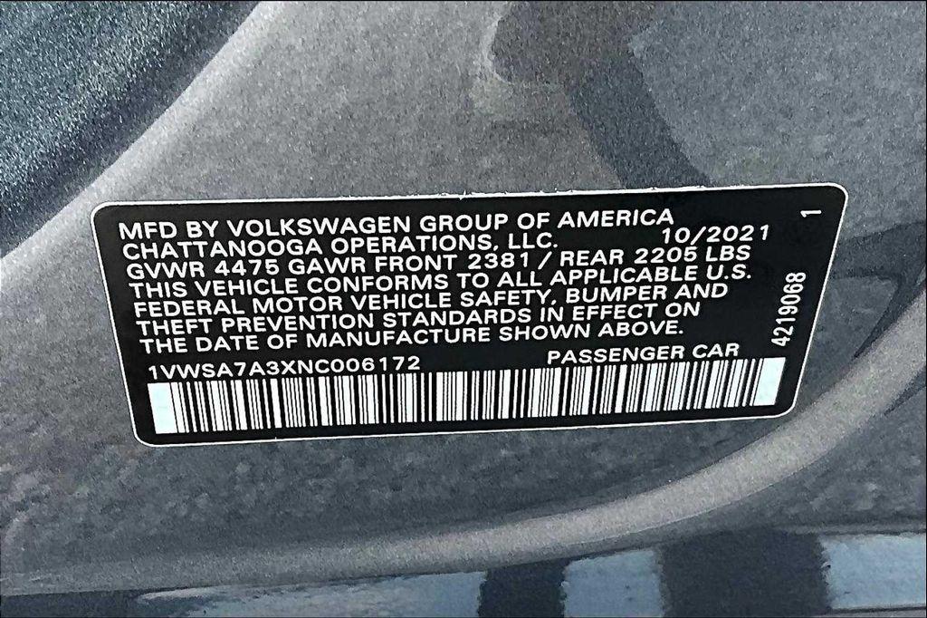 used 2022 Volkswagen Passat car, priced at $14,417
