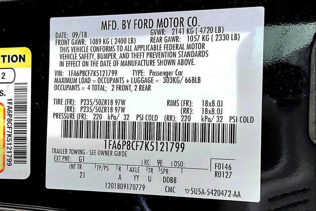 used 2019 Ford Mustang car, priced at $26,729