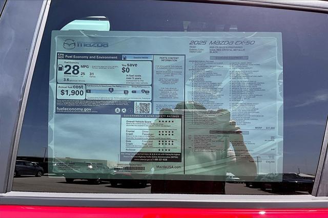 new 2025 Mazda CX-50 car, priced at $33,555