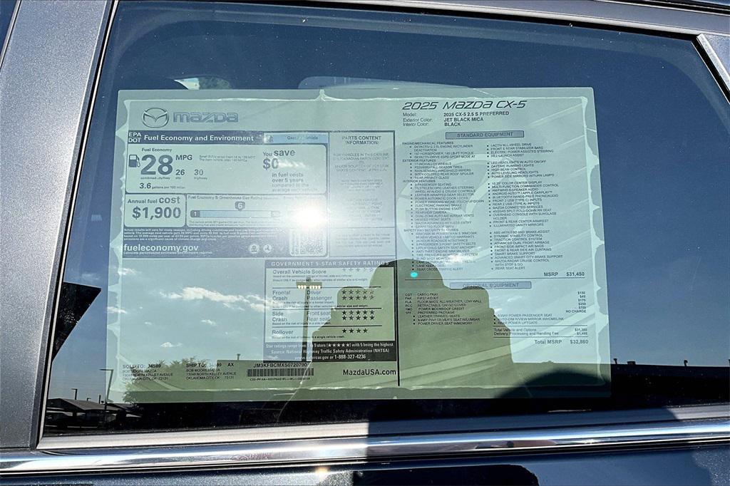 new 2025 Mazda CX-5 car, priced at $31,028